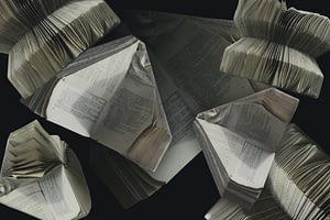 books with folded pages